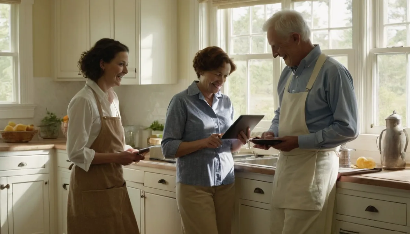 A friendly pest control provider talking with a homeowner at a kitchen doorway in a home in Buffalo